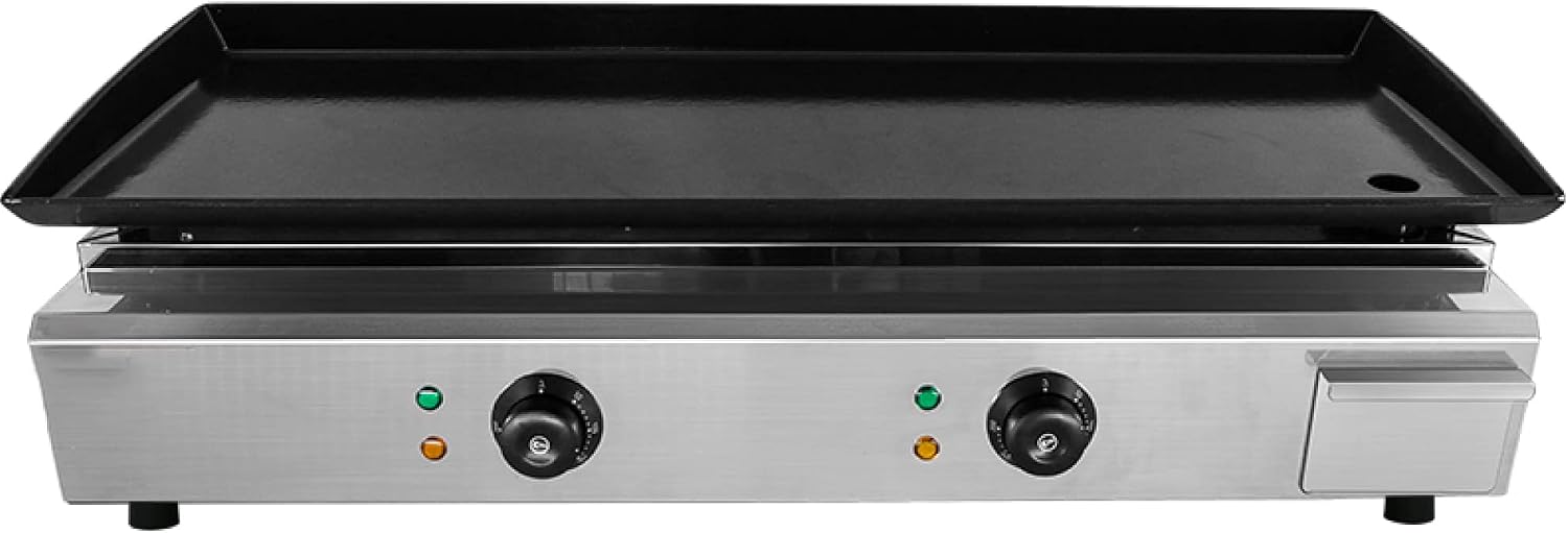 4000W Electric Flat Top Countertop Griddle, Commercial Stainless Steel Grill Non-Stick Hotplate for Barbecue Teppanyaki (79x38x24cm)