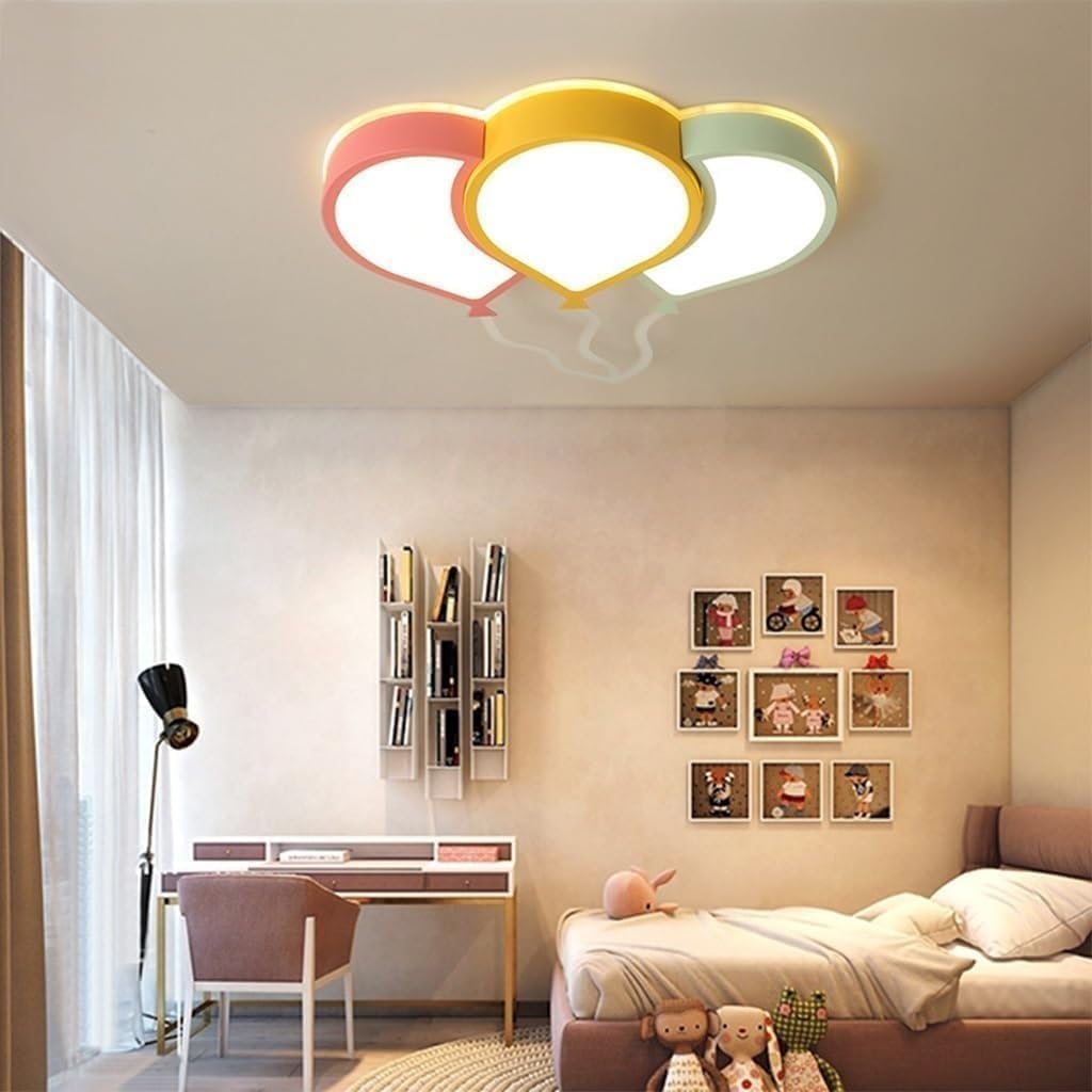 LED Ceiling Lights Dimmable with Remote Control, Modern Minimalist Bedroom, Colorful Balloon Design Cartoon, Lighting Chandelier