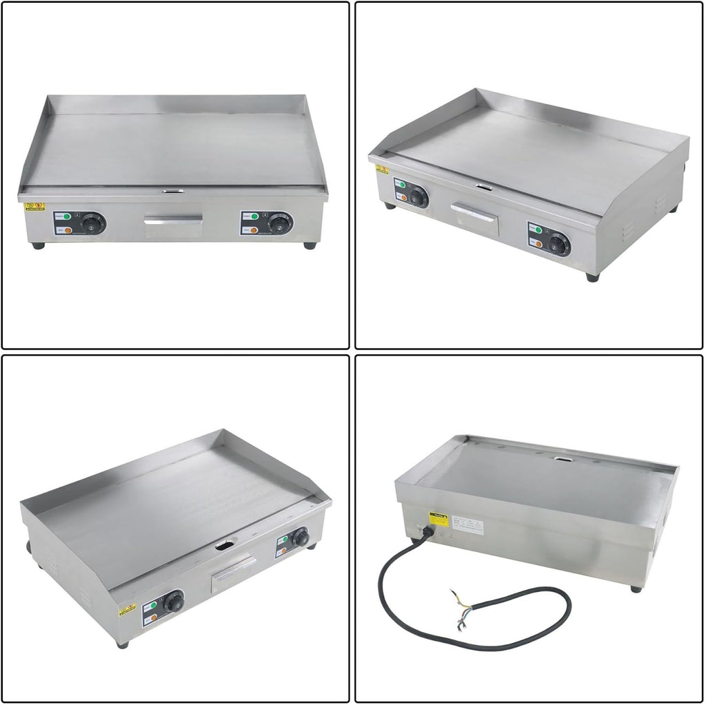 kimllier Commercial Electric Griddle 3000W Countertop Flat Top Grill 30 Inch for Restaurants, Shops and Snack Shops
