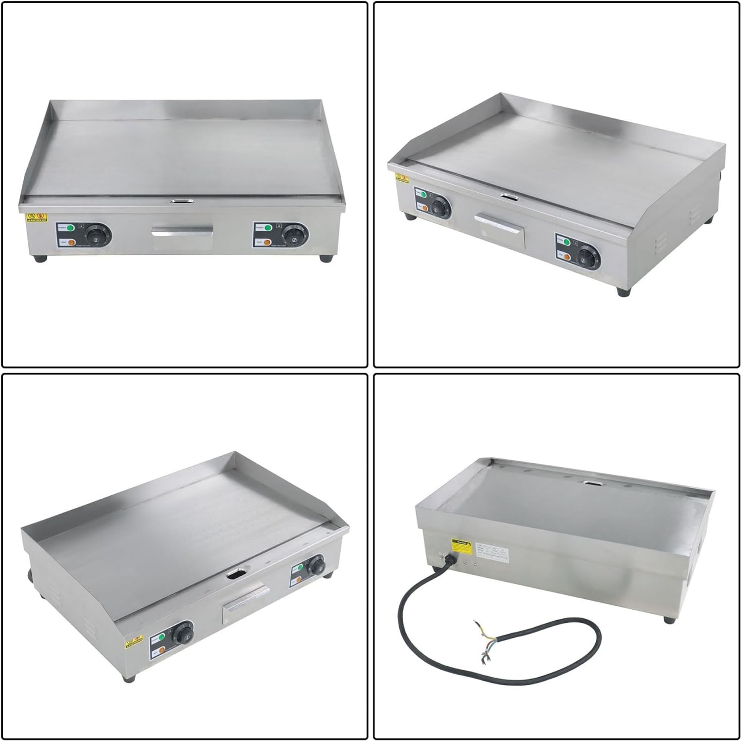 kimllier Commercial Electric Griddle 3000W Countertop Flat Top Grill 30 Inch for Restaurants, Shops and Snack Shops