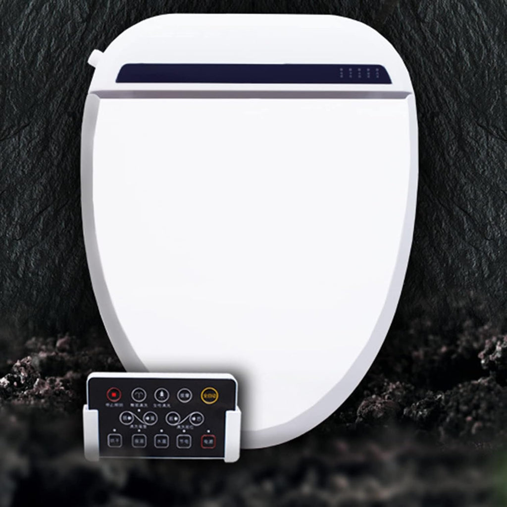 Toilet seat soft close toilet seat Electronic Toilet Seat, Heated Seat Intelligent Toilet Seat, Automatic Bidet Bathroom Toilet Seat Cleaning Massage, Remote Control, Relieve Constipation And Save To
