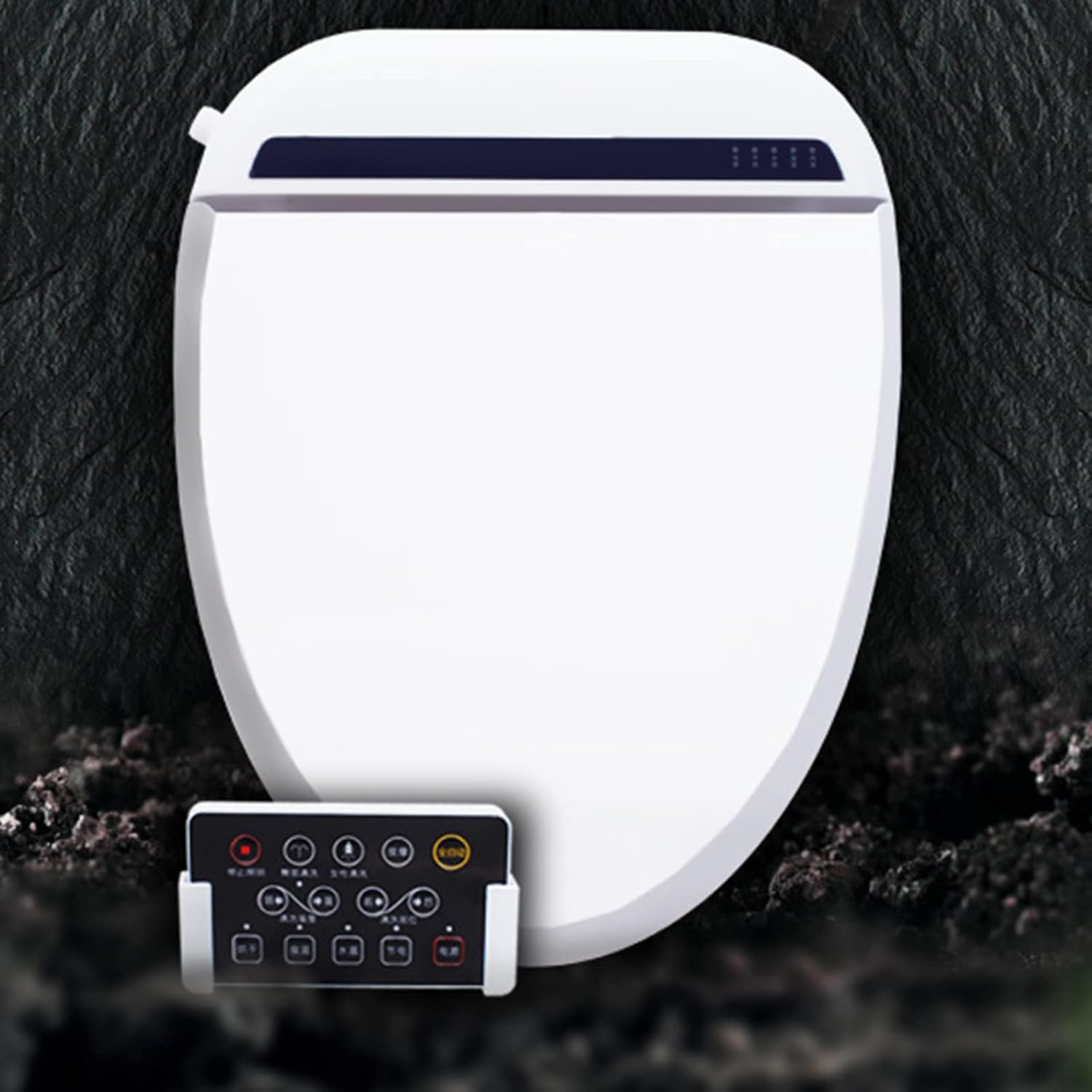 Toilet seat soft close toilet seat Electronic Toilet Seat, Heated Seat Intelligent Toilet Seat, Automatic Bidet Bathroom Toilet Seat Cleaning Massage, Remote Control, Relieve Constipation And Save To