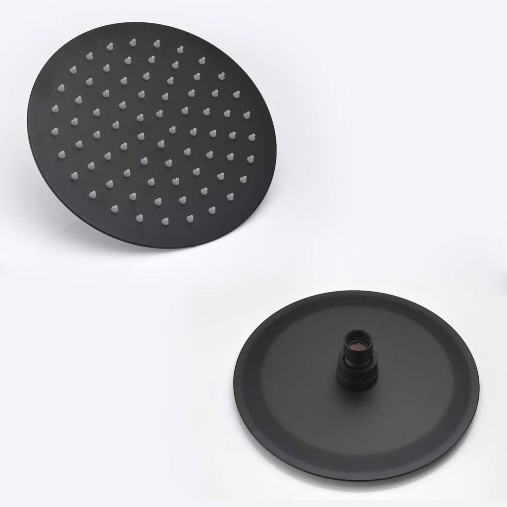 Black Shower Fixtures, Matte Black Shower Faucet Set, Black Shower System with Rain Shower and Handheld,sumerain