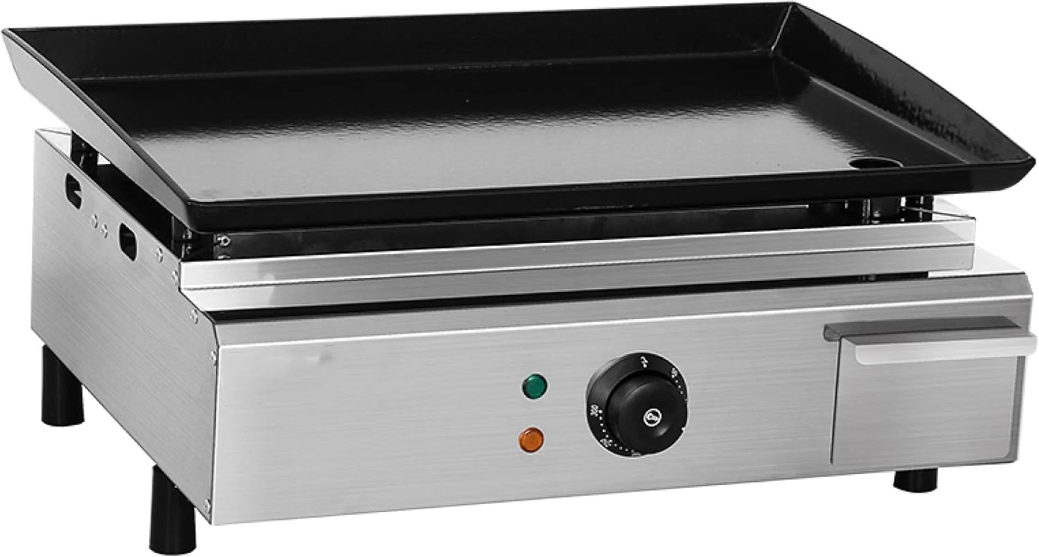 4000W Electric Flat Top Countertop Griddle, Commercial Stainless Steel Grill Non-Stick Hotplate for Barbecue Teppanyaki (79x38x24cm)