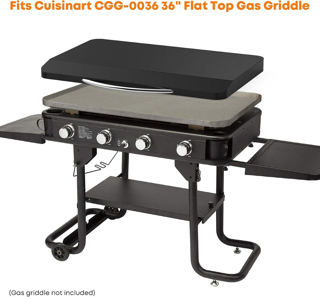 Stanbroil Hard Cover Hood 36 Inch Hard Top Lid for Cuisinart CGG-0036 36' 4 Burner Gas Griddle, Powder Coated Steel Griddle Lid with Handle, Black