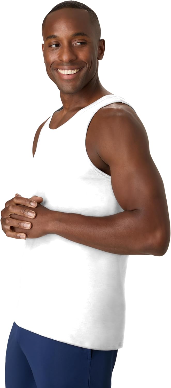 Hanes Men's Performance Tank, X-Temp Moisture-Wicking Tank Top, Solid Colors, 2-Pack