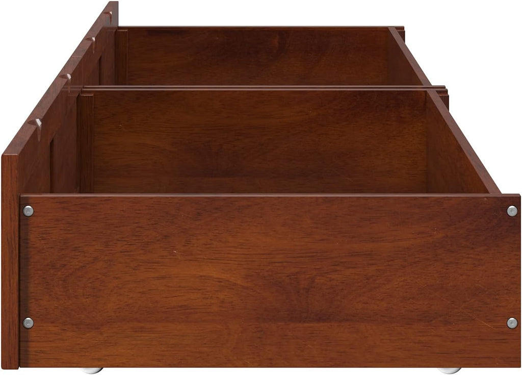 AFI, Set of 2 Extra Long Drawers Queen/King/Twin XL, Walnut