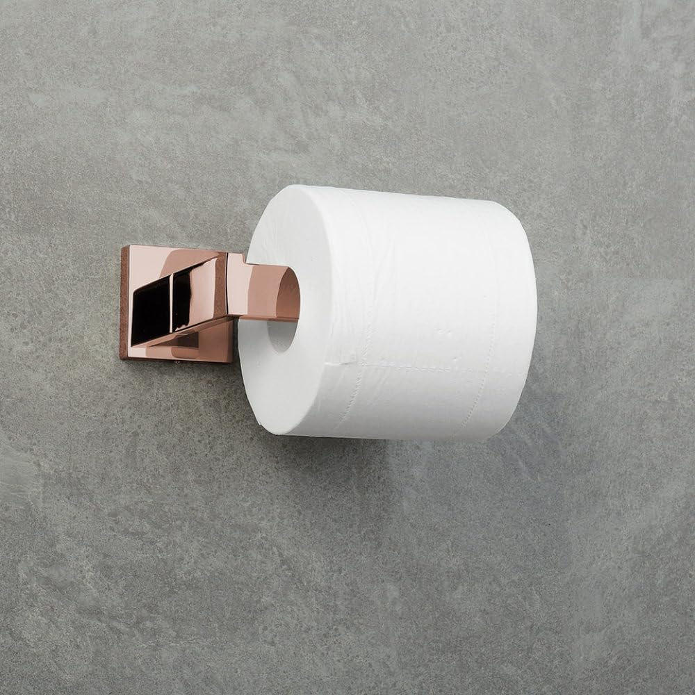 Shiny Polished Rose Gold Bathroom Hardware Accessories Towel Rack Toilet Paper Holder Towel Rail Bar Bathroom Robe Hook,2 Paper Holder
