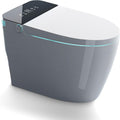 Smart Toilet with Heated Bidet Seat, One Piece Bidet Toilet for Bathrooms, AUTO Open/Close Lid/Flush, Feet Sensor Operation, Bidet Toilet with Dryer and Warm Water, Tankless Toilet in 1.28GPF (C)