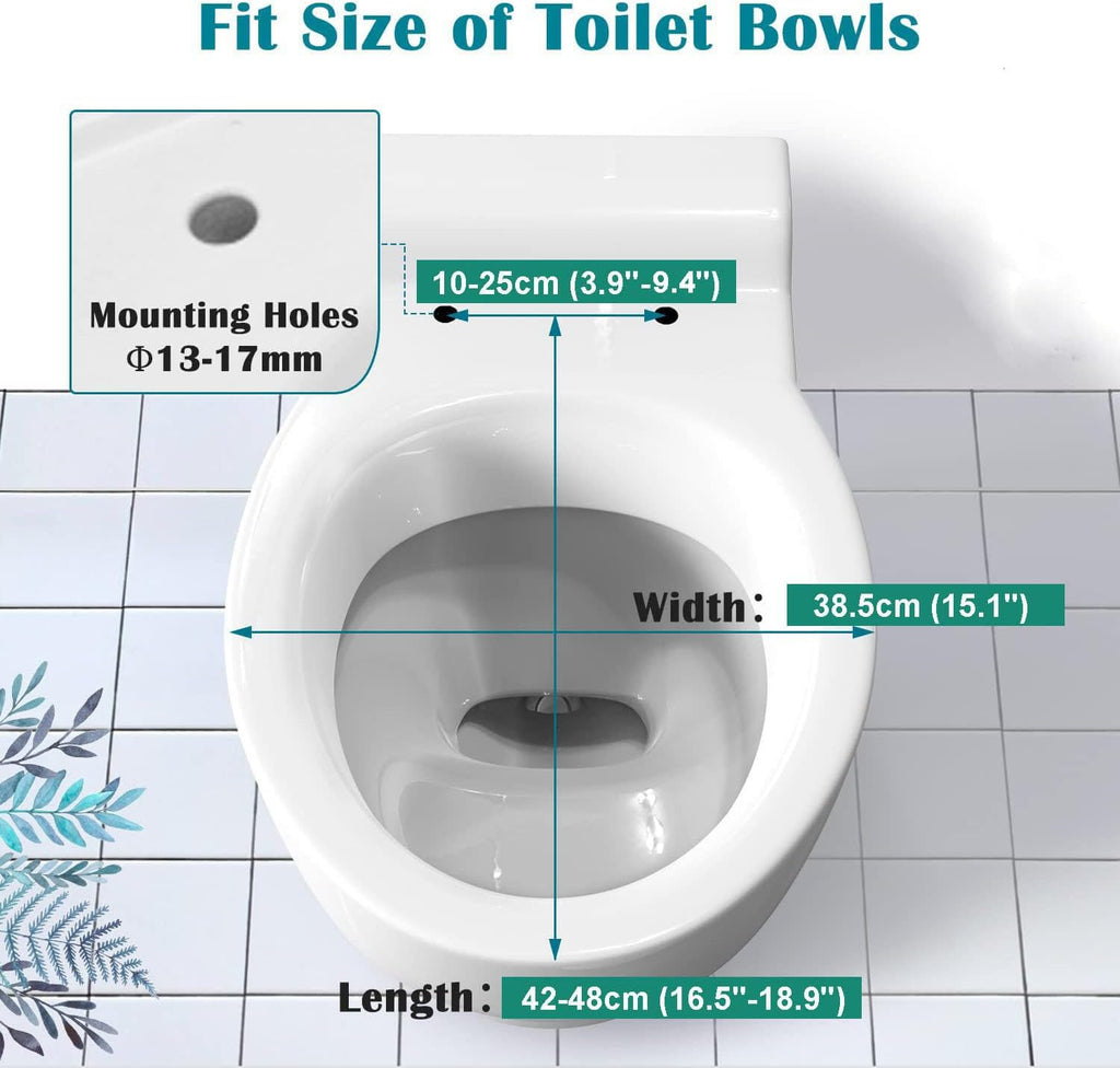 Toilet Seat Quick Release Toilet Seat with Top Fixing Hinges Will Slow Close, White Toilet Seat Round,Material, White,38.5×45cm (One Color 38.5x45cm)