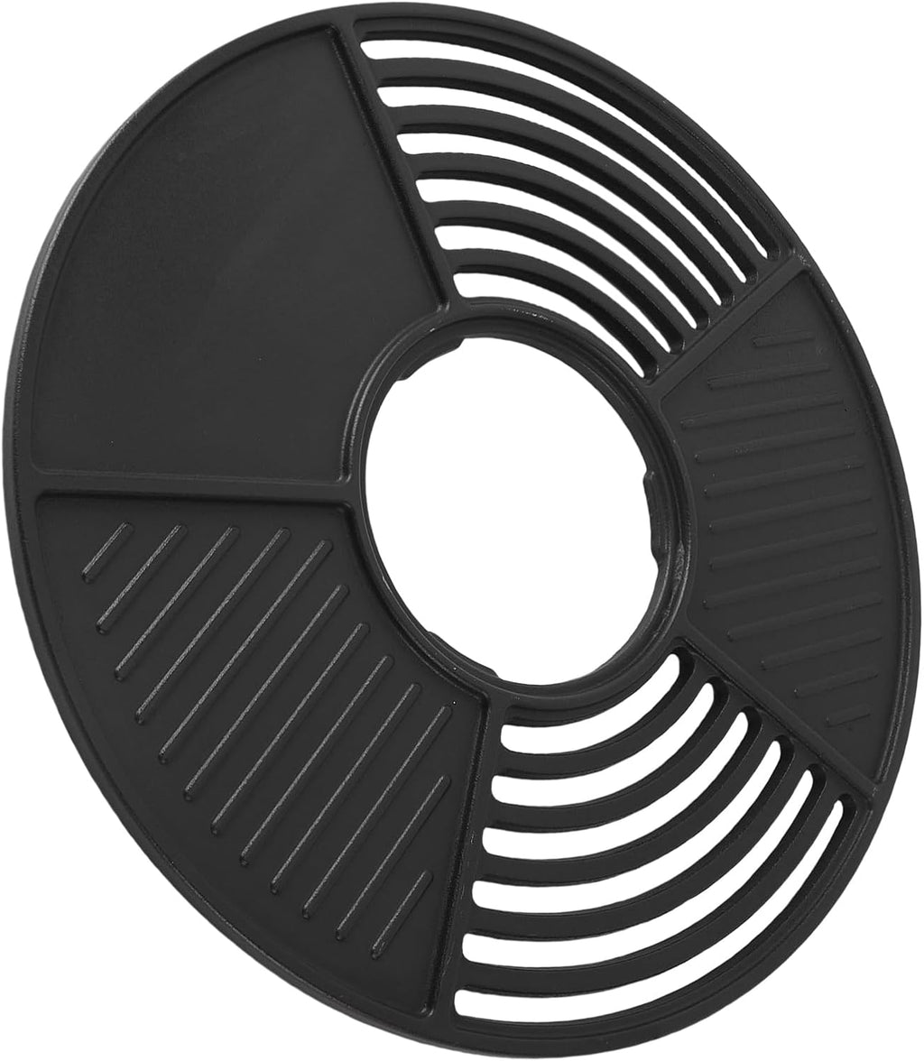 42cm Cast Iron Round Grill Grate, Cooking Grates Griddle Combo Non Stick Charcoal Grill BBQ Pan Plate Replacement for Outdoor Camping Picnics