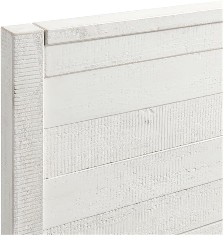 Windsor 3-Piece Kids Bedroom Set - Full Panel Bed, 2 Nightstands, Rustic White Finish, Metal Drawer Glides, 57 in. W x 79 in. D x 39 in. H Bed, 22 in. W x 17 in. D x 25 in. H Nightstands