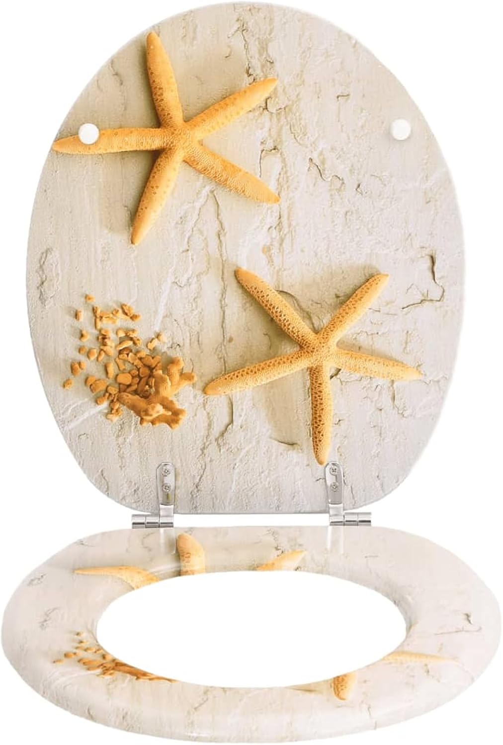 Toilet Seats with Lids 2 pcs MDF Sea Star Toilet & Bidet Seats