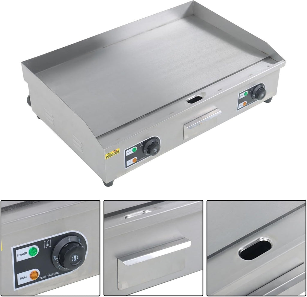kimllier Commercial Electric Griddle 3000W Countertop Flat Top Grill 30 Inch for Restaurants, Shops and Snack Shops