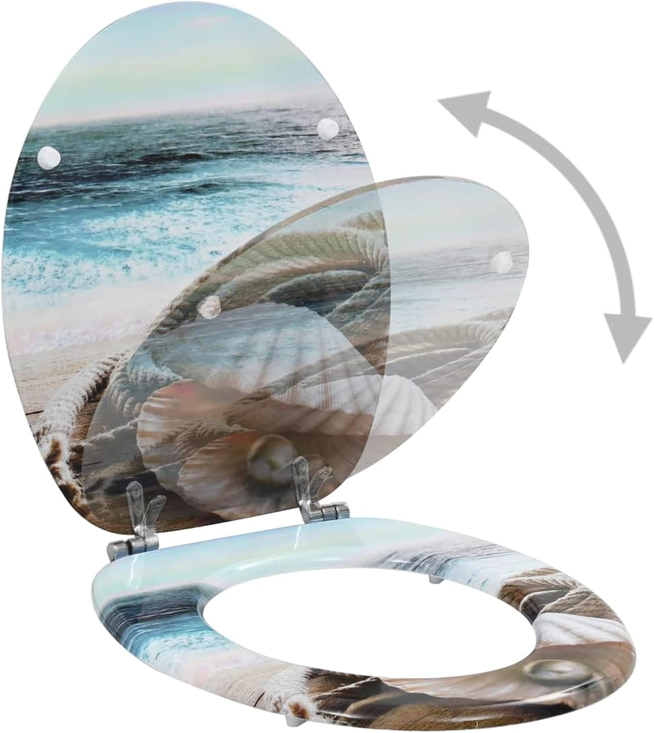 WC Toilet Seats 2 pcs with Lids MDF Design Toilet & Bidet Seats