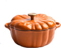 Enameled Cast Iron Dutch Oven with Lid Pumpkin Cocotte,Pumpkin Cast Iron Dutch Oven, Enameled Cast Iron Figural Pumpkin Braiser, Non-Stick Crock-Pot Stock Pot, 3-5 Servings, Halloween Thanksgiving,B
