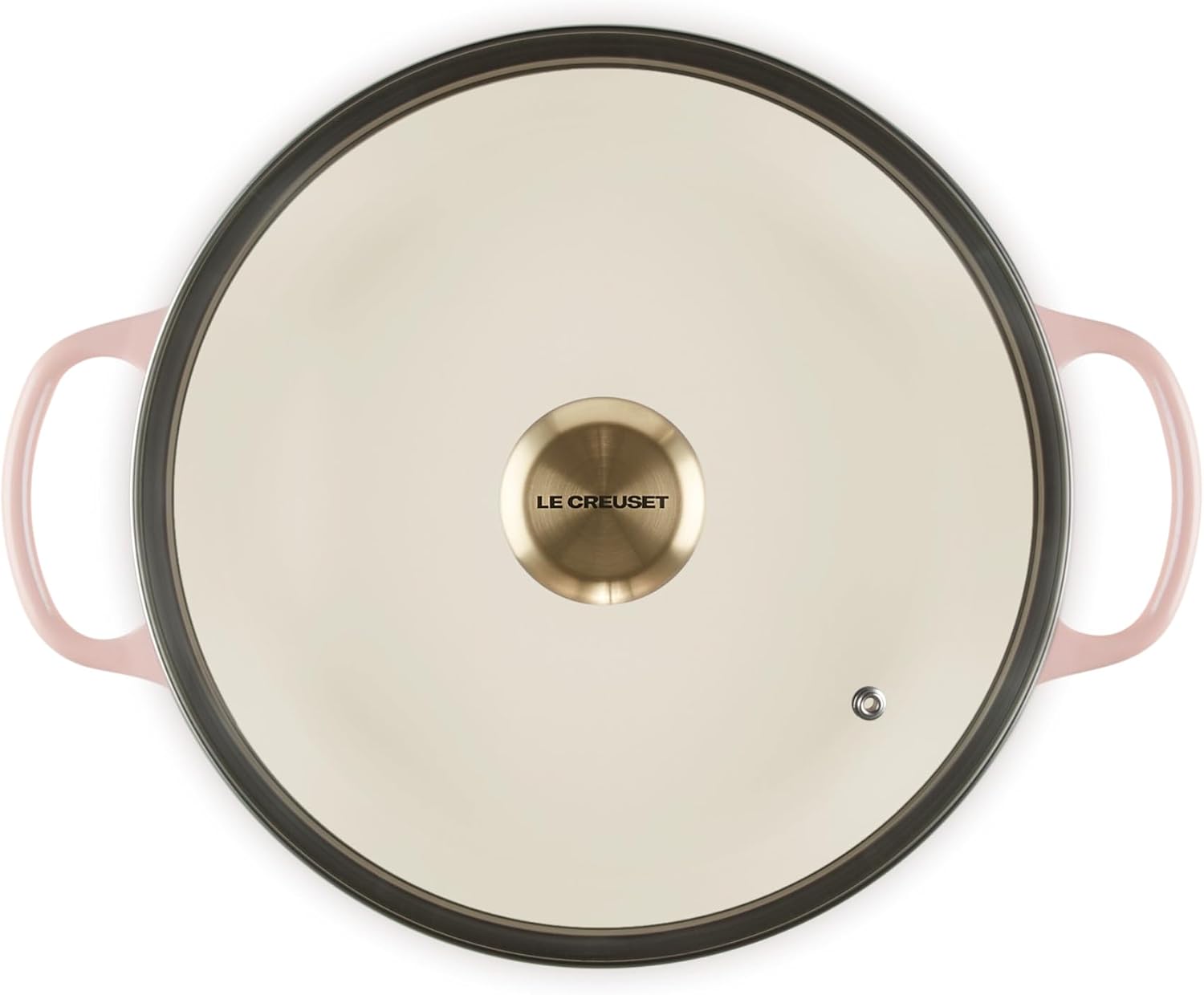 Le Creuset Enameled Cast Iron Signature Round Braiser with Glass Lid, 2.25 qt., Peche with Light Gold Knob