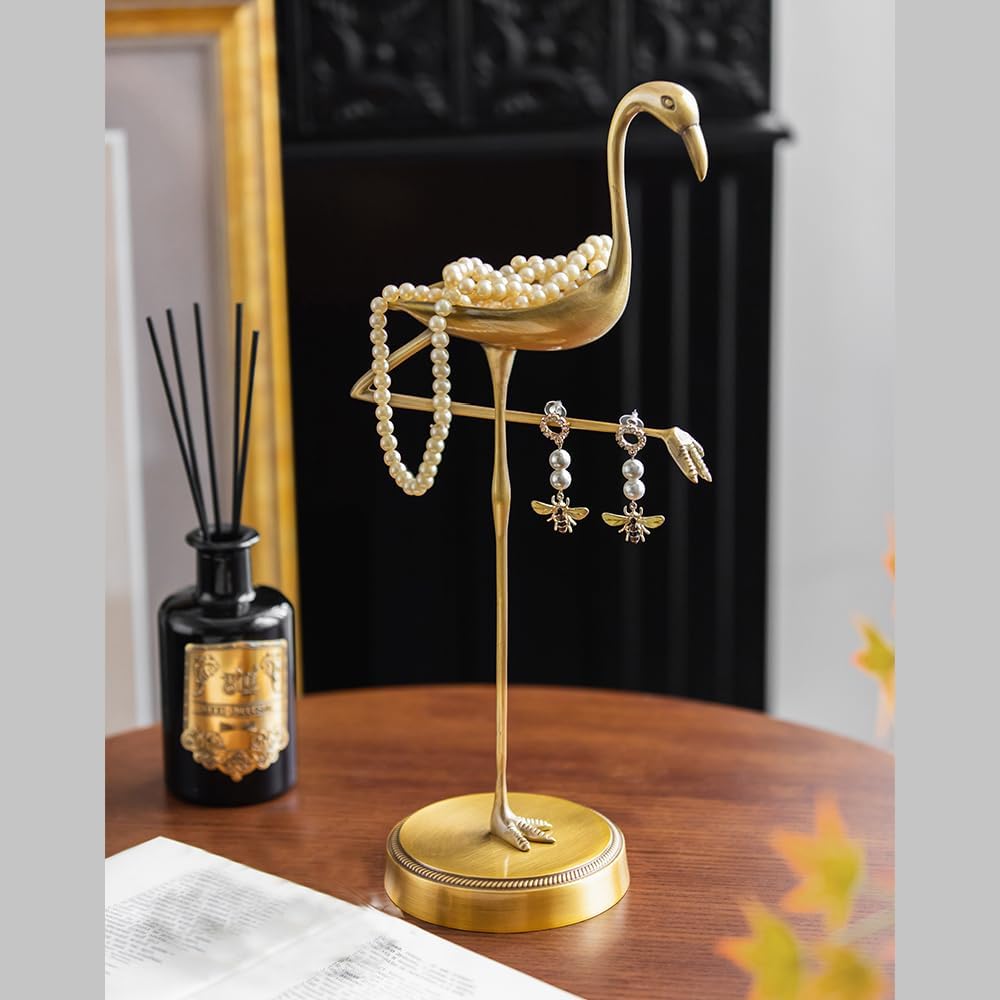 Brass Gold Freestanding Hand Towel Holder for Bathroom Countertop, Decorative Kitchen Towel Holder Stand (B)