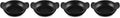 Le Creuset Enameled Cast Iron Gourmand Collection Set of 4 Mini Round Braiser,.3 qt., Matte Black