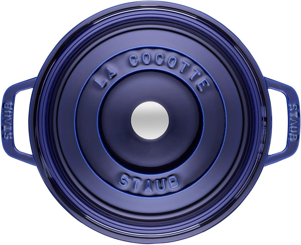 Staub Cast Iron 5.5-qt Round Cocotte - Dark Blue