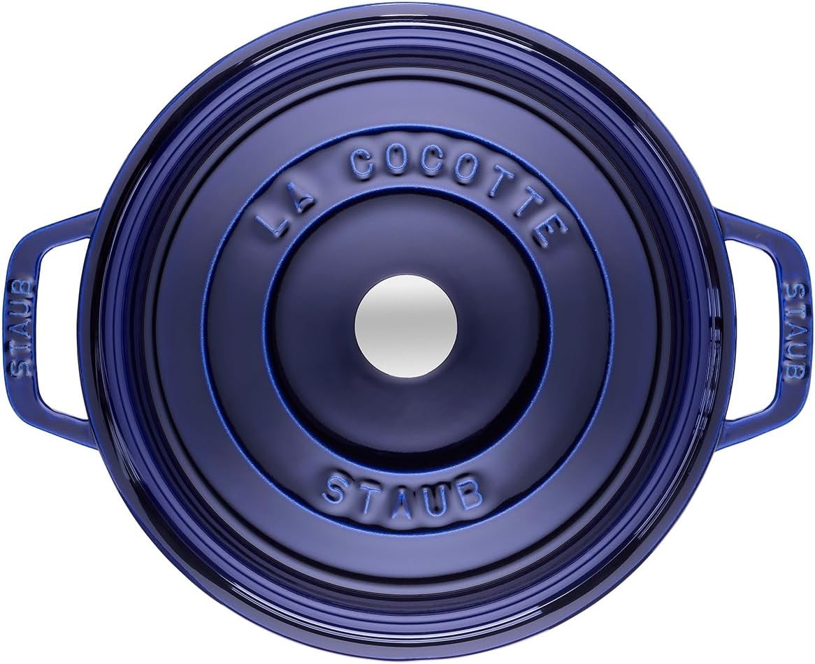 Staub Cast Iron 5.5-qt Round Cocotte - Dark Blue