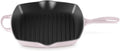 Le Creuset Enameled Cast Iron Signature Square Skillet Grill, 10.25', Shallot