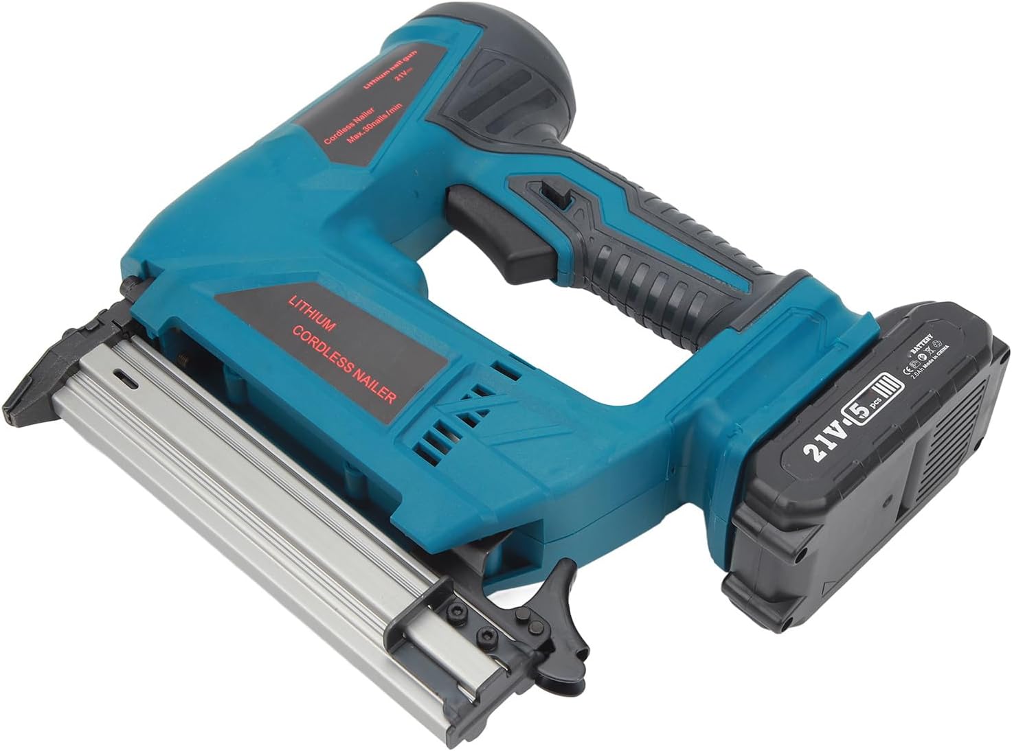 Lithium Batterypowered Nailer, Reduces Batterypowered Brad Nailer for Woodworking (US Plug 100‑220V)