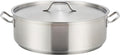Winco Commercial-Grade Stainless Steel Brazier with Lid, 30 Quart