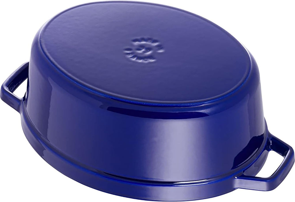 Staub Cast Iron 7-qt Oval Cocotte - Dark Blue