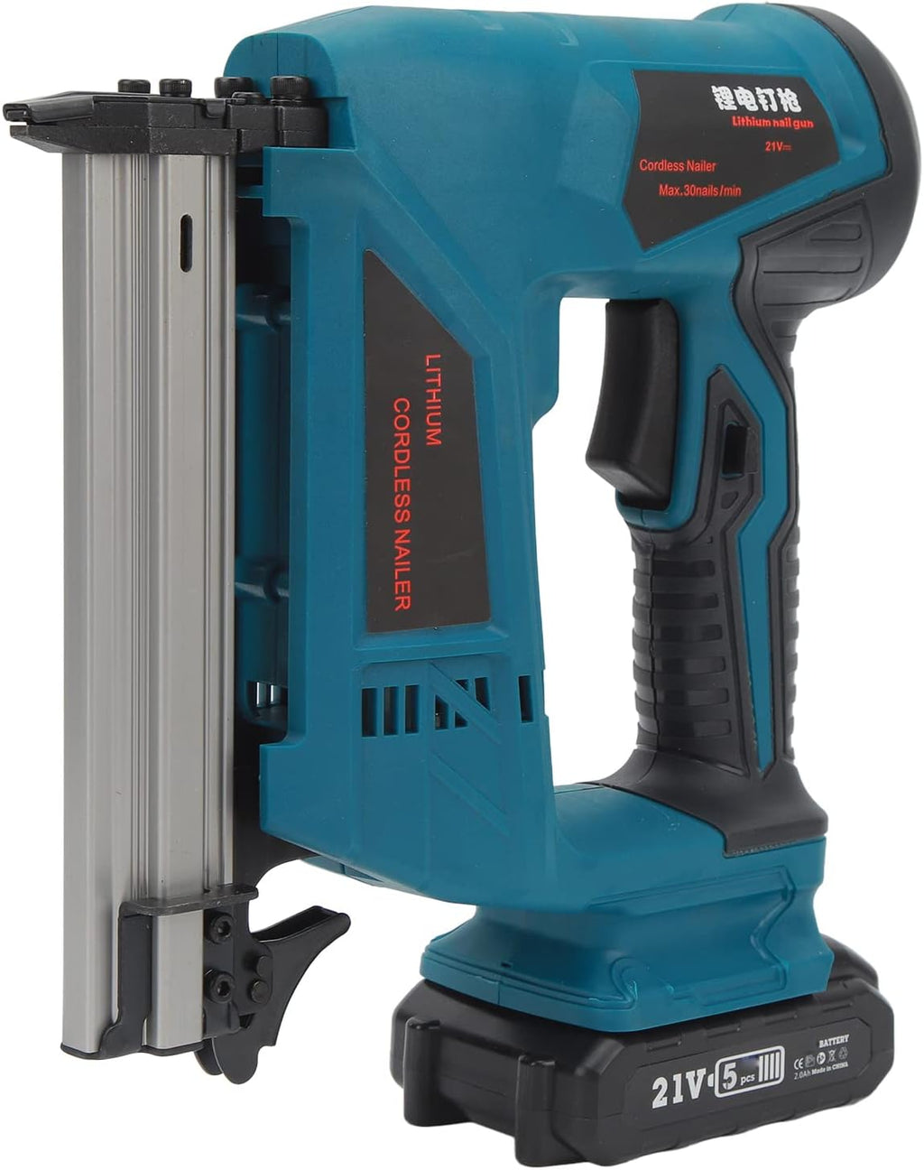 Brad Nailer Kit Lithium Cordless Electric Nail Gun Woodworking Tools Battery