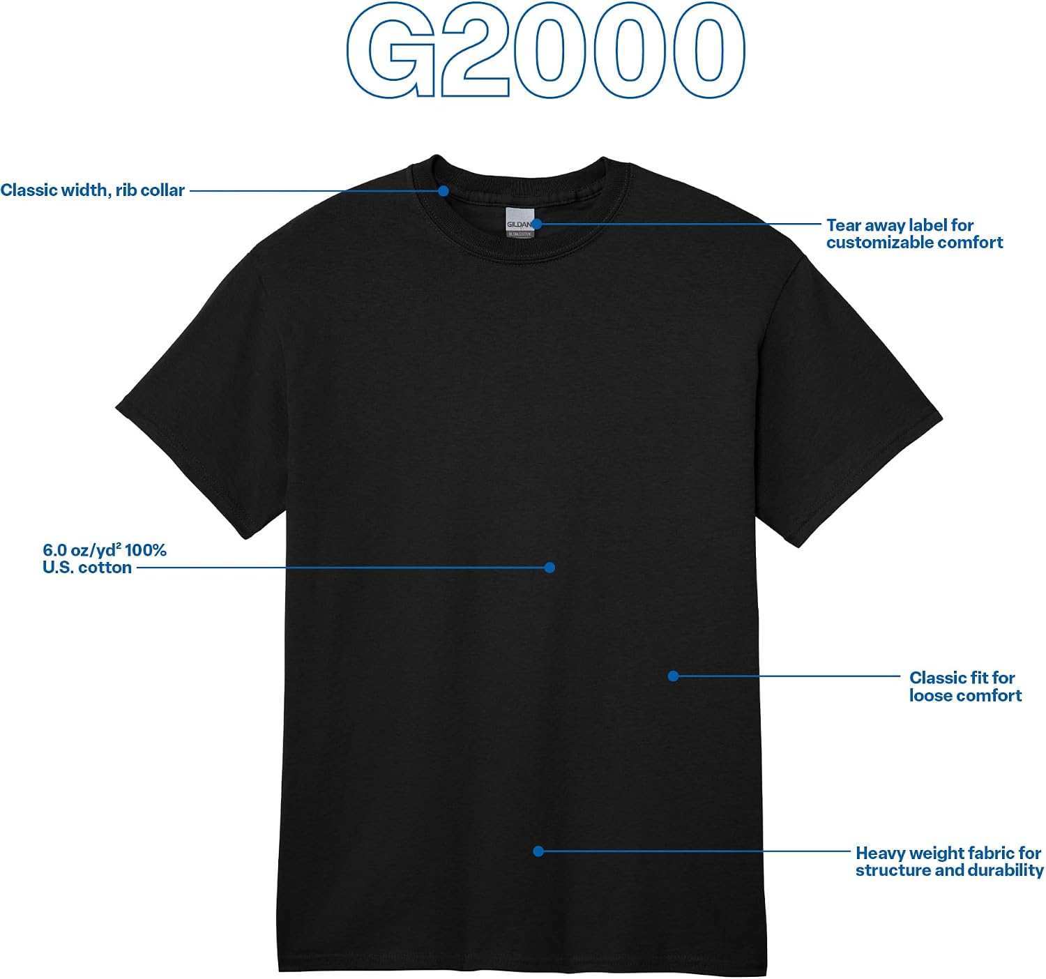 Gildan Adult Ultra Cotton T-Shirt, Style G2000, Multipack