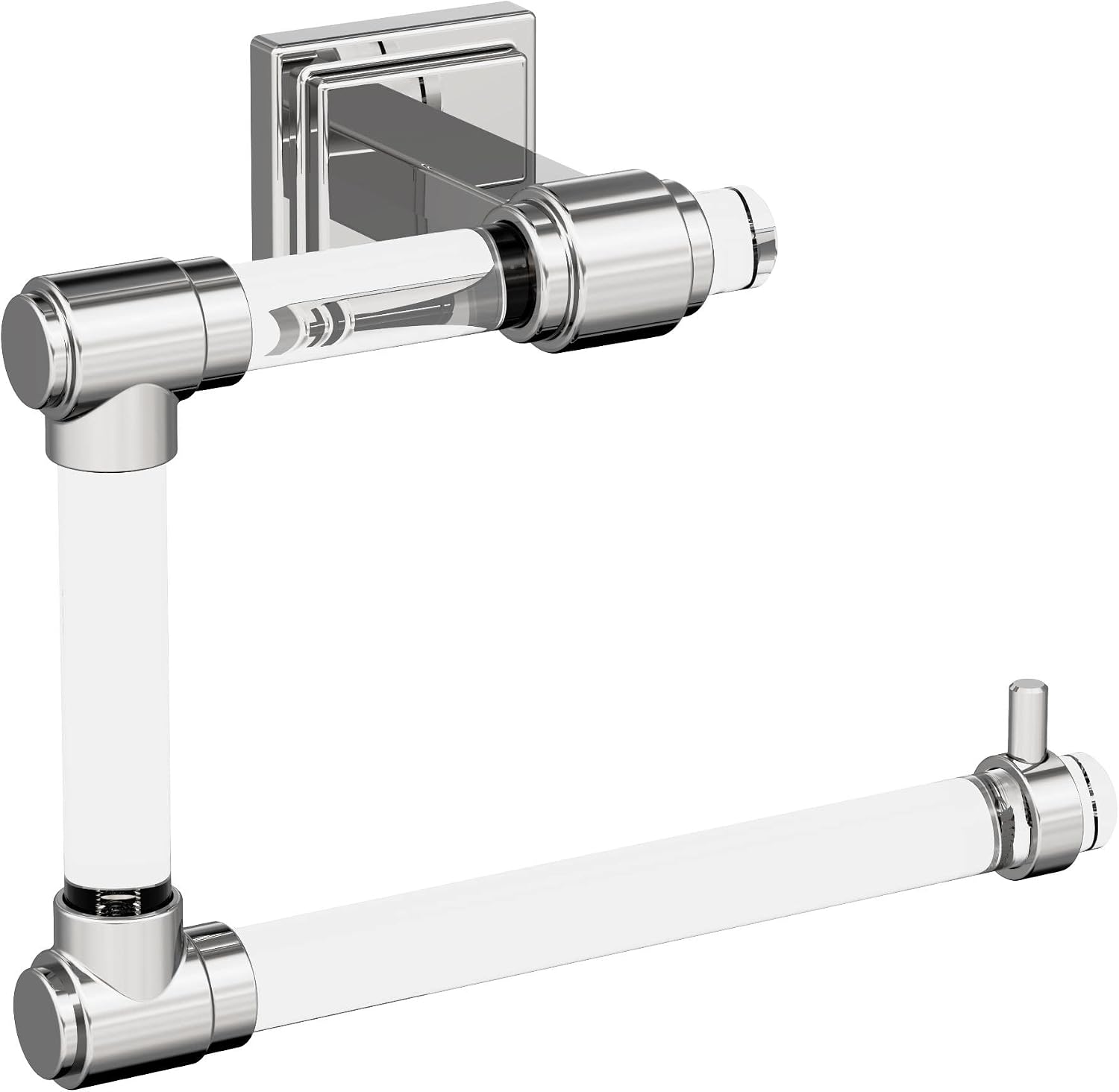 Amerock | Clear/Chrome | Glacio | 5 Piece | Bathroom Accessories Set