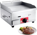 Commercial Griddle, Commercial Propane Gas Electric Countertop Griddle Stainless Steel Flat Top Grill Hot Plate BBQ, Heavy Duty Flat Top Countertop Restaurant Griddl