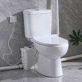 700watt Macerating Toilet,Dual Upflush Toilet For Basement,Two Piece Toilet with Round Toilet Bowl Toilet Seat,Macerator Pump with 4 Water Inlets for Bathroom, Sink, Toilet,Water Disposal