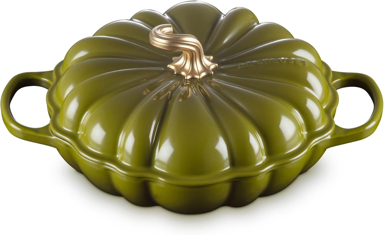 Le Creuset Enameled Cast Iron Signature Pumpkin Braiser, 2.75 qt., Olive