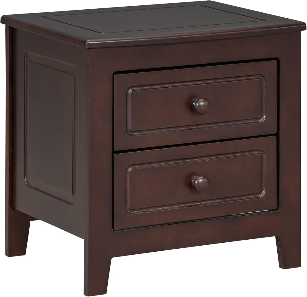 Harper & Bright Designs 3-Pieces Bedroom Sets,Full Size Wood Platform Bed Frame for Boys Girls Kids Adults Toddler and Two Nightstands-Dark Walnut