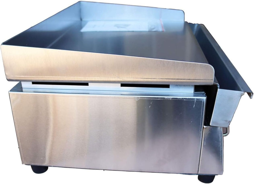 Commercial Stainless Steel LPG Gas Griddle Grill, 21.3' x 13.4' Flat Top Countertop Griddle for Steak, Pancakes & Teppanyaki, 2800Pa, Home & Outdoor Use