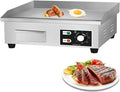 Commercial Electric Countertop Griddle,2500W Flat Top Grill,Non-Stick Teppanyaki Grill, Stainless Steel Hot Plate BBQ for Restaurant Kitchen with Adjustable Temp Control