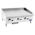 Cook Rite ATMG-36 Commercial Griddle Heavy Duty Manual Flat Top Restaurant Griddle Stainless Steel Portable Grill Natural Gas 36' Countertop - 90,000 BTU