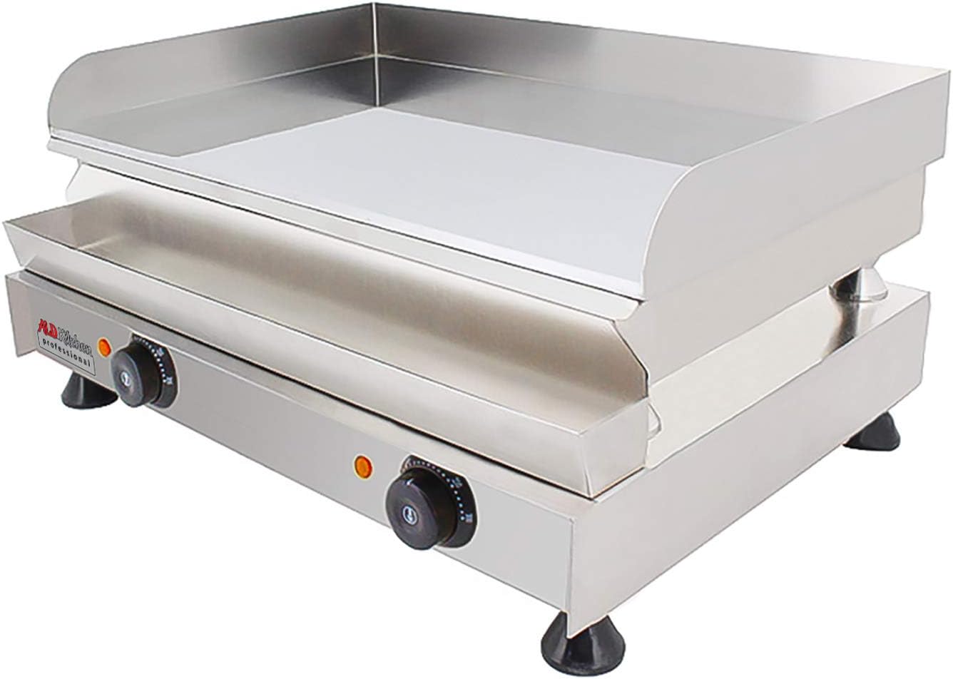 ALDKitchen Flat Top Griddle | Teppanyaki Grill | Single, Dual or Triple Thermostat | Commercial Use | 110V | No Plug (Medium)