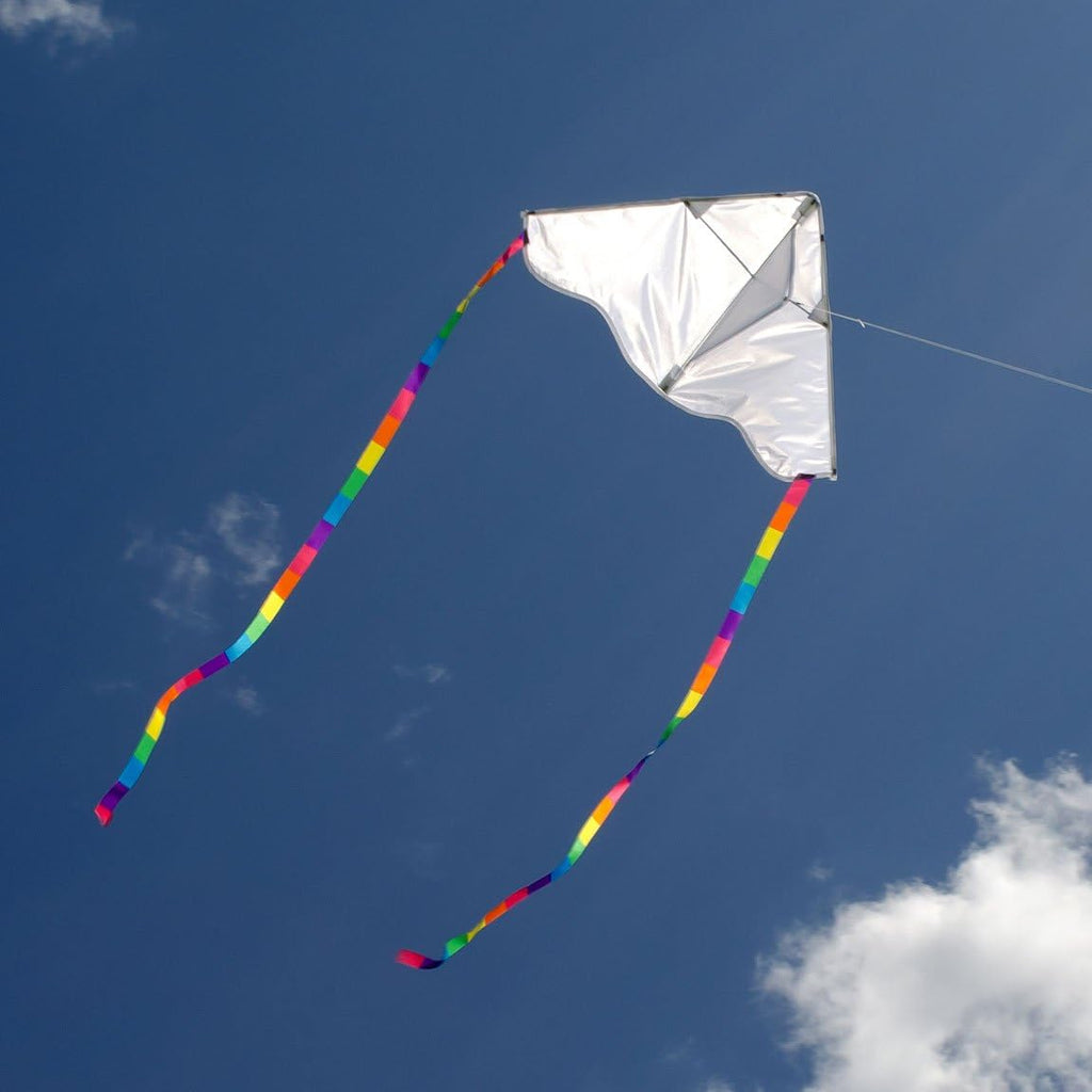 In the Breeze Coloring Delta 30-inch Kite - 50 Piece Party Pack - Single Line Kite - Includes Crayons, Line and Bag - Creative Fun for Everyone, 3186-PACKS