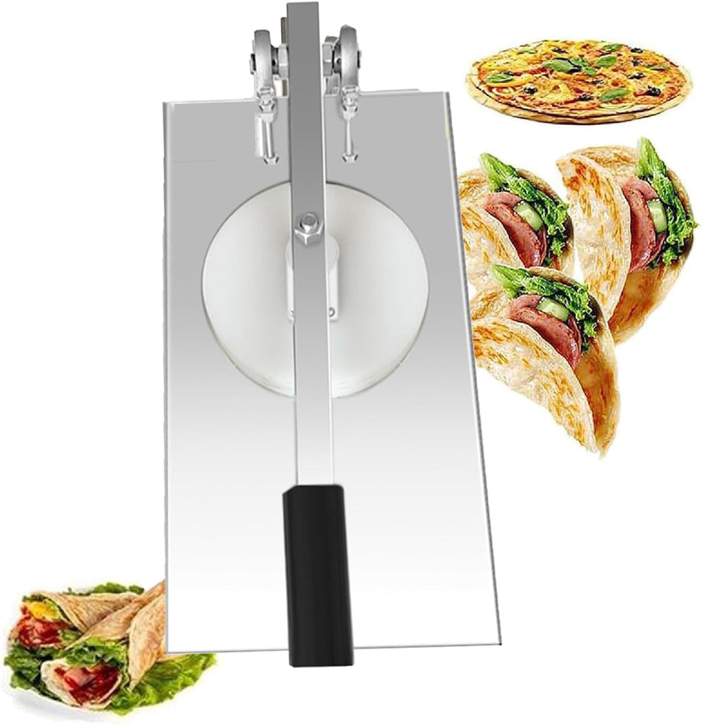 Pizza Pastry Press Machine, Home Adjustable Angle Tortilla Pastry Press Machine for Pizza, Tortilla, Pizza Dough Crusts, 20, 22, 24cm, Kitchen Tools Gadgets - Cooking Dining,24CM