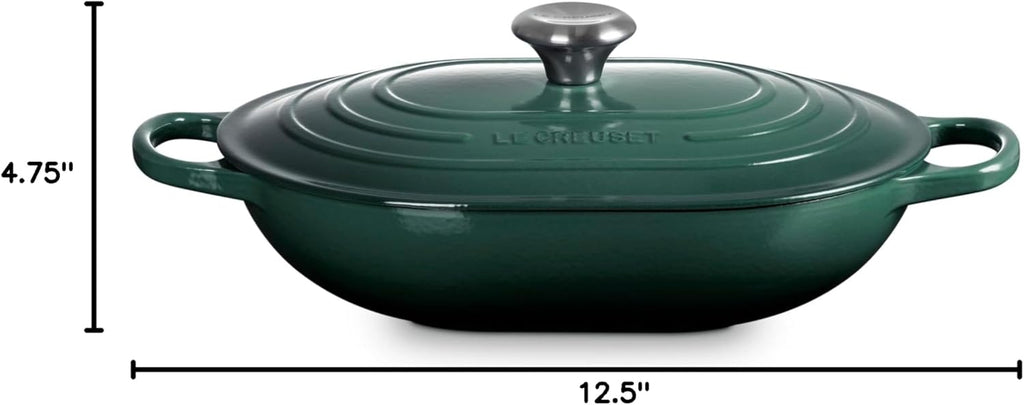 Le Creuset Enameled Cast Iron Signature Oval Casserole with Lid, 3.75 qt., Artichaut