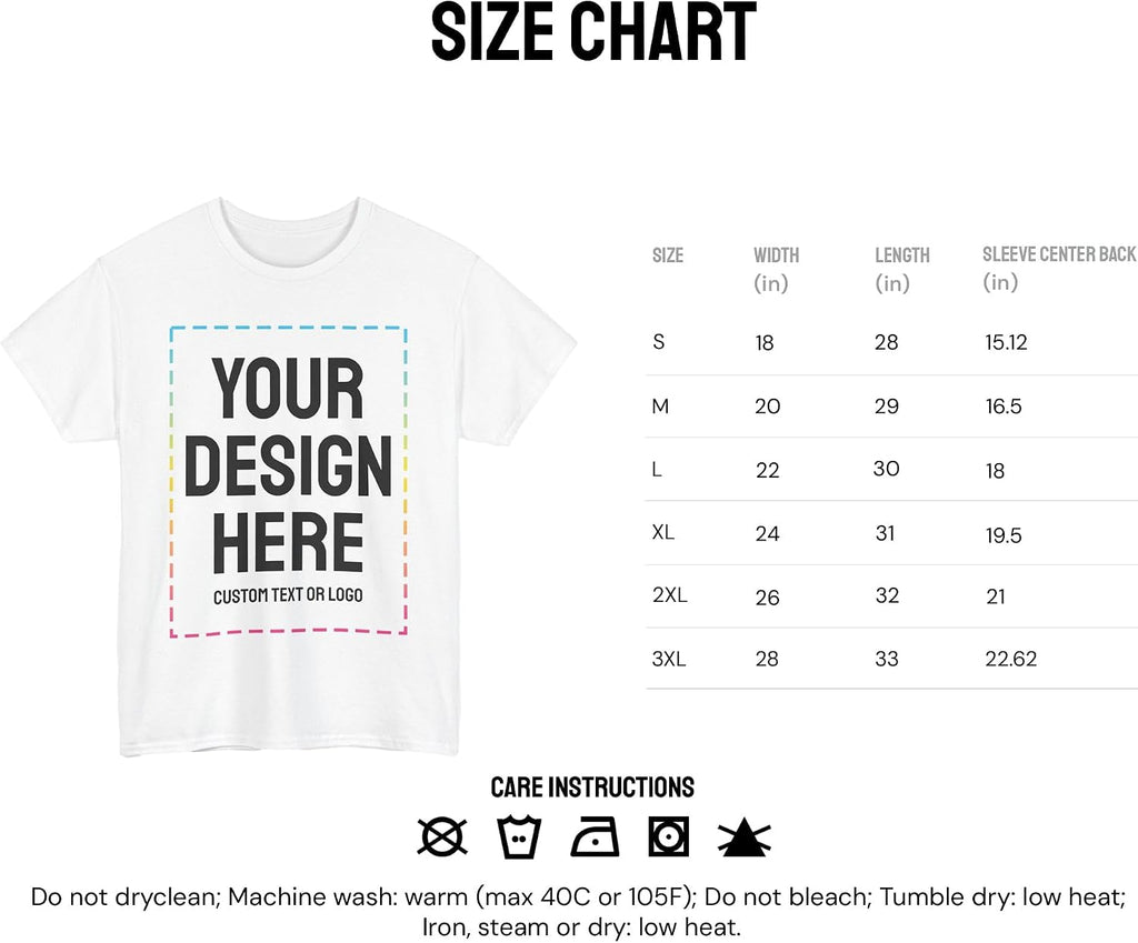 Custom T-Shirts - Personalized, Customized Cotton Tees - Create Your Own with Photo, Text, Name or Logo for Men and Women