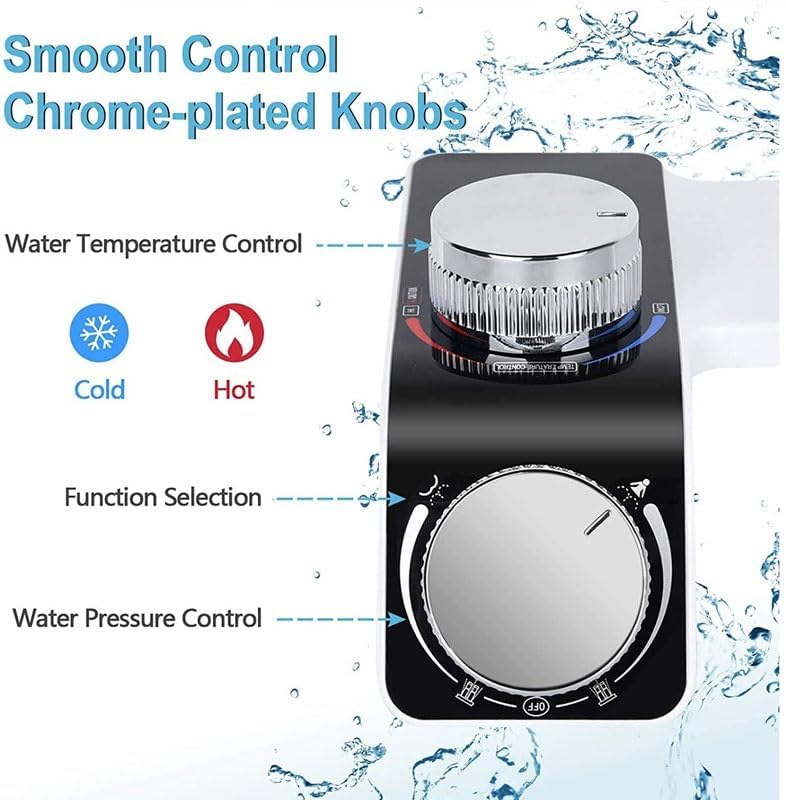 Easy-to-install Bidet Non-electric Smart Toilet Seat Buttocks Flusher Hot Cold Spray