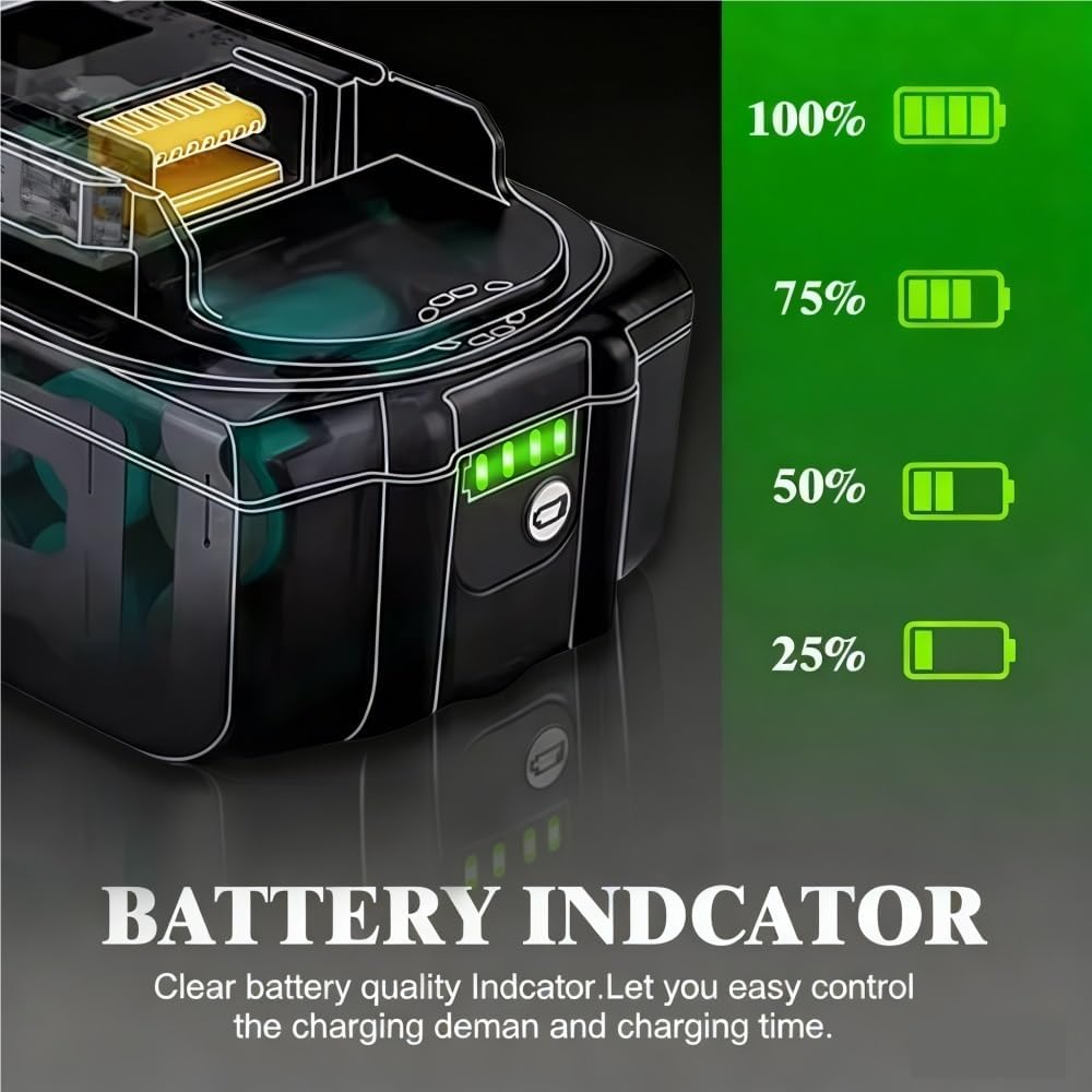 18V Li-ion Battery Compatible with LXT BL1860B BL1850B Replacement for BL1830B BL1840B LXT400 Cordless Circular Saw Angle Grinder & Blower High Capacity(2PCS-12.0Ah)