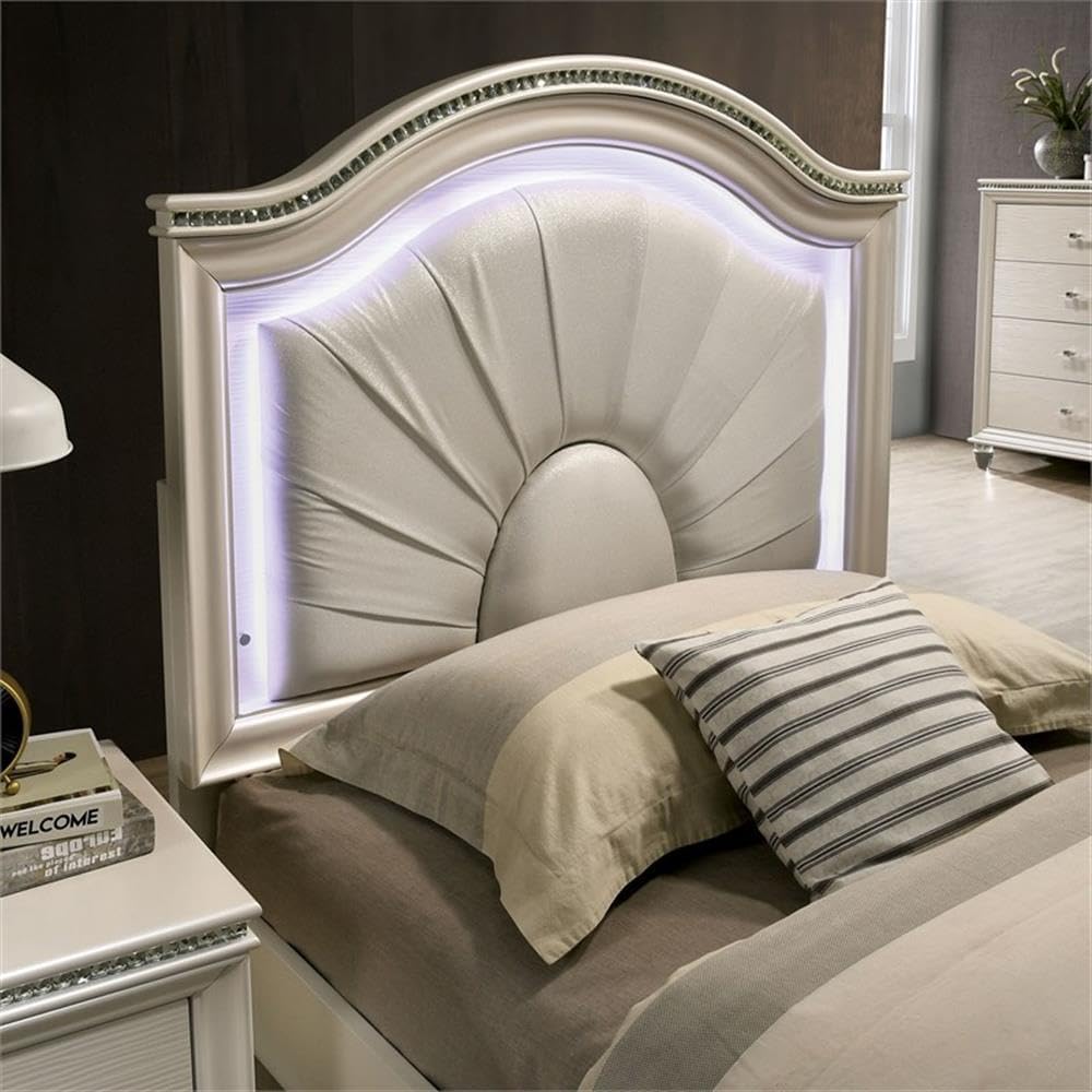 Furniture of America FOA Devado 3-Piece White Wood Bedroom Set - Twin + Nightstand + Trundle