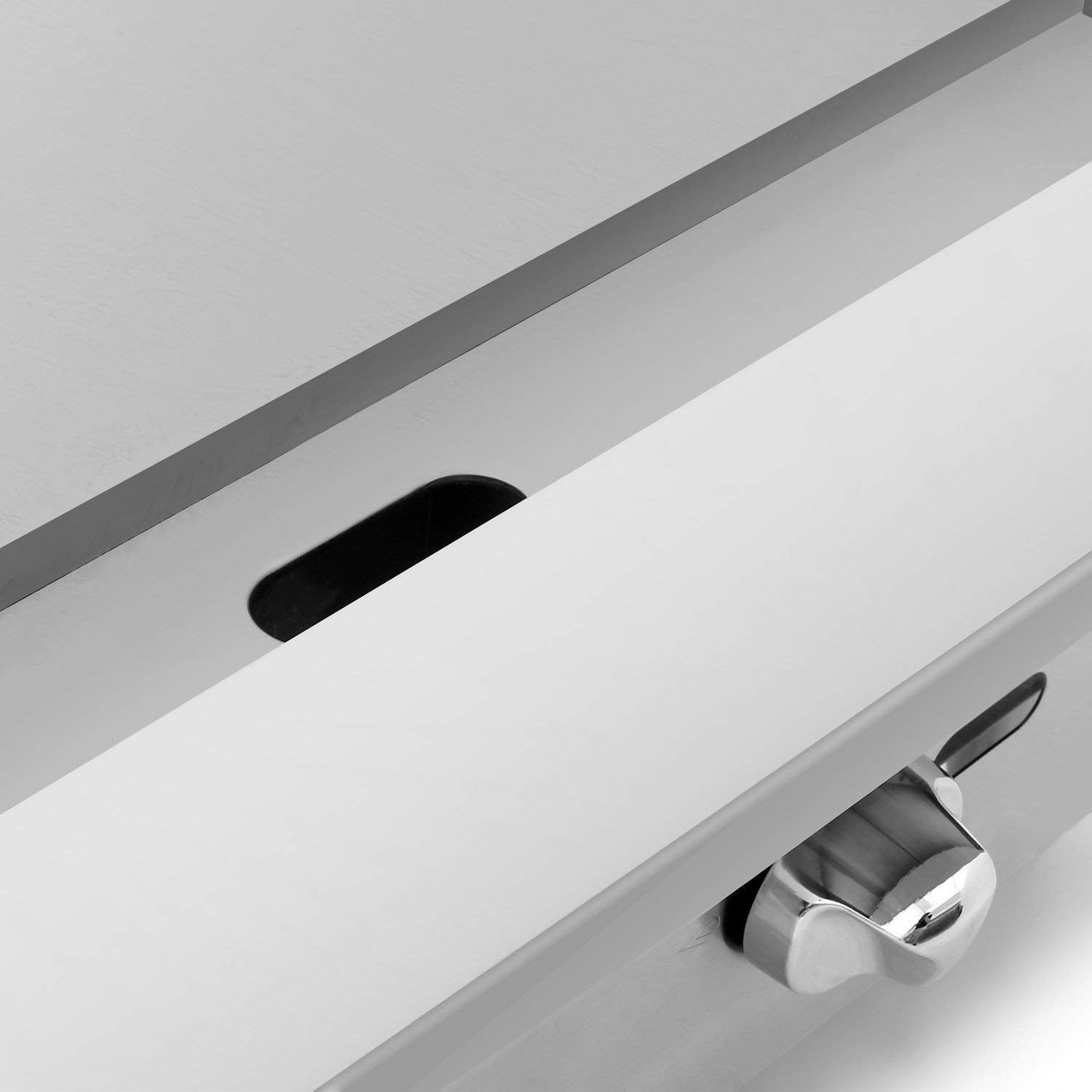 Cook Rite ATMG-36 Commercial Griddle Heavy Duty Manual Flat Top Restaurant Griddle Stainless Steel Portable Grill Natural Gas 36' Countertop - 90,000 BTU