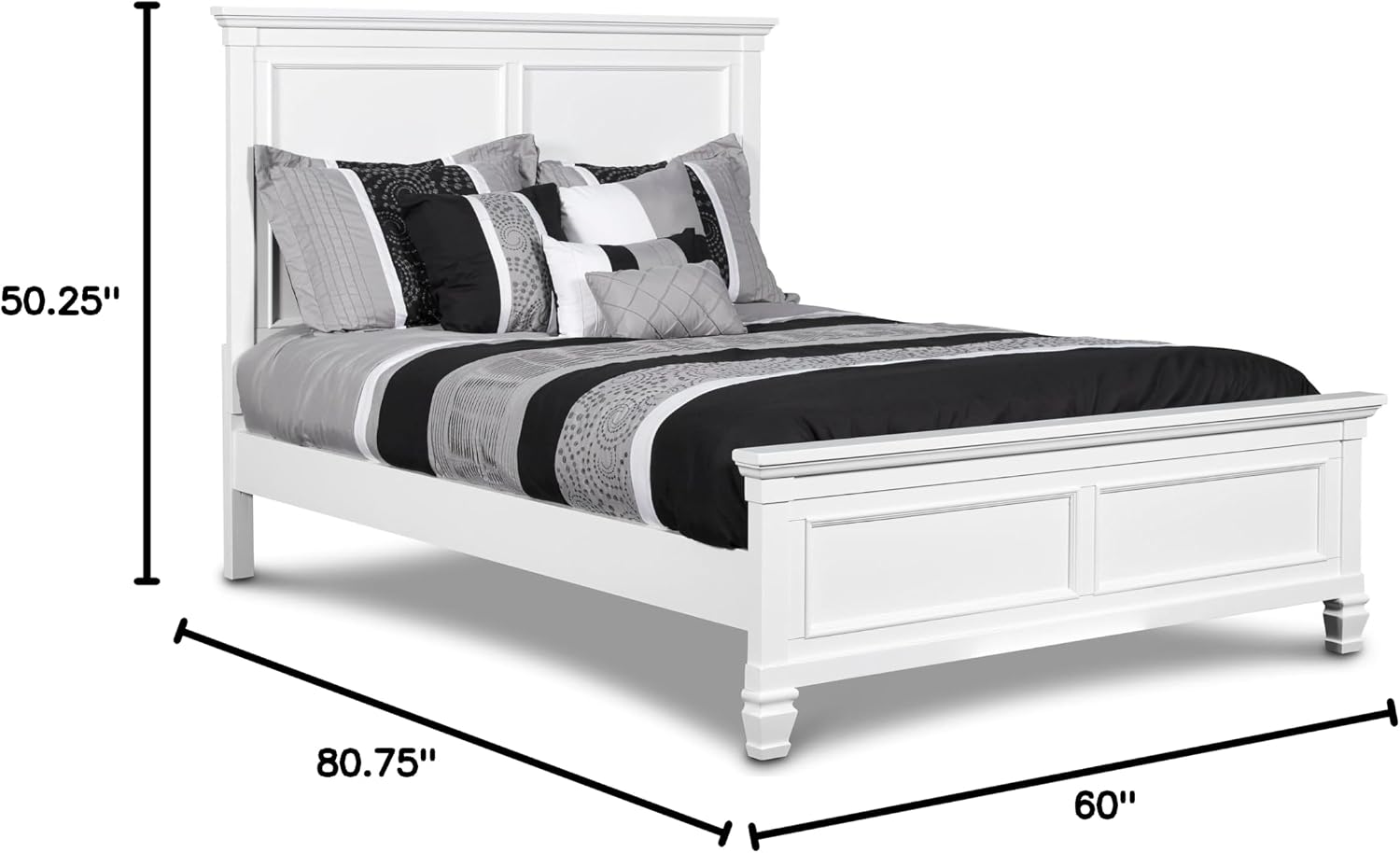 New Classic Furniture Tamarack Wood Full Bed, White