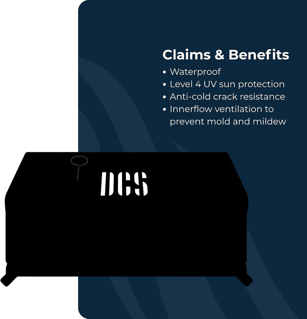 DCS Grill Cover for 30-Inch Series 9 Built-in Gas Grill, Griddle, and Griddle & Side Burner Combo - Waterproof, UV Anti-Cold Crack Resistance for Extreme Weather, Vented Outdoor BBQ Cover for Grilling
